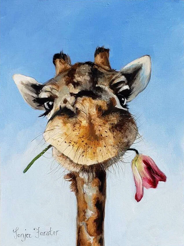 Sonja Forster Art - 9”x 12” Cute Giraffe